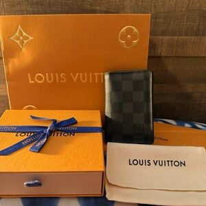 Louis Vuitton Black Damier Graphite Card & Key Holder
